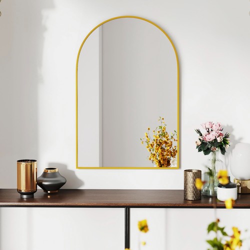 Gold arch wall mirror - gold, 30x20