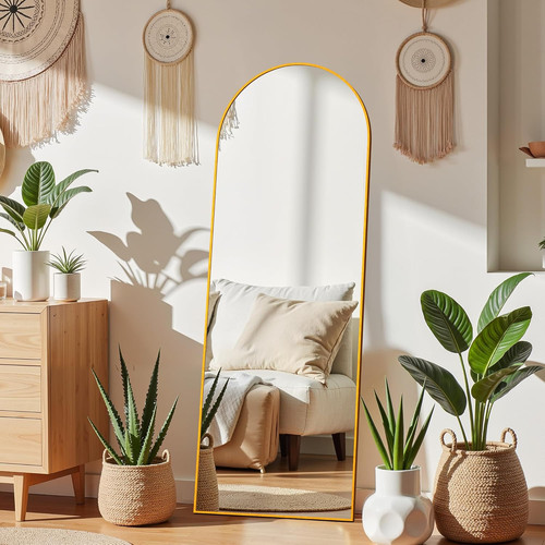 Gold arched full - full, mirror