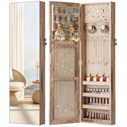 Oak jewelry armoire - oak, with