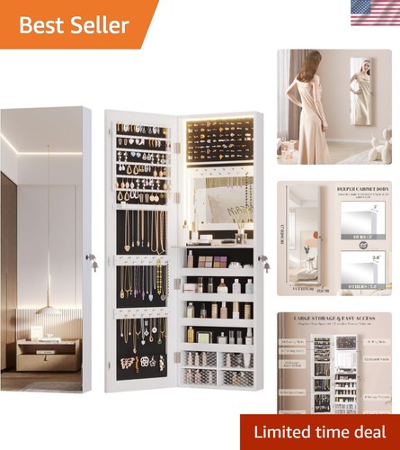 Jewelry armoire with full - jewelry,